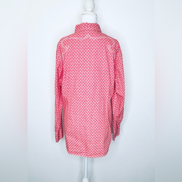 ARIAT Long Sleeve Button-Down Red Women's Western Shirt - Picture 6 of 11